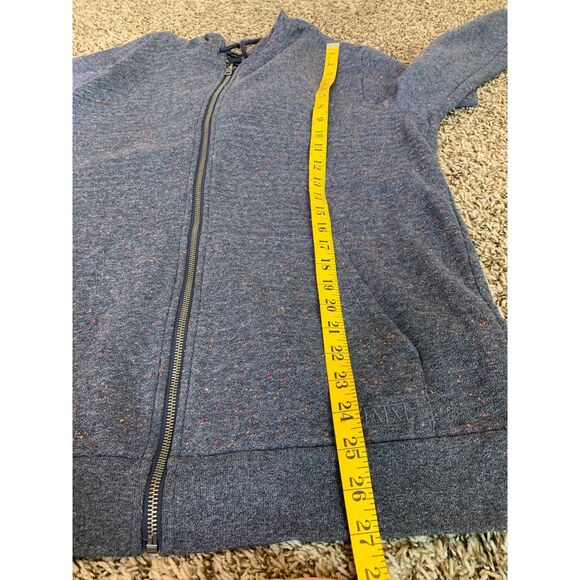 AX Armani Exchange Blue Full Zip Jacket Womens Sz XL Hooded Confetti Style - Picture 7 of 8